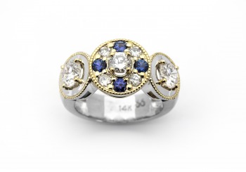 Custom Yogo & Diamond Ring