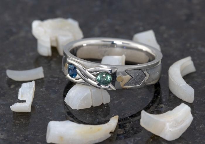 Two Stone Inlay Band