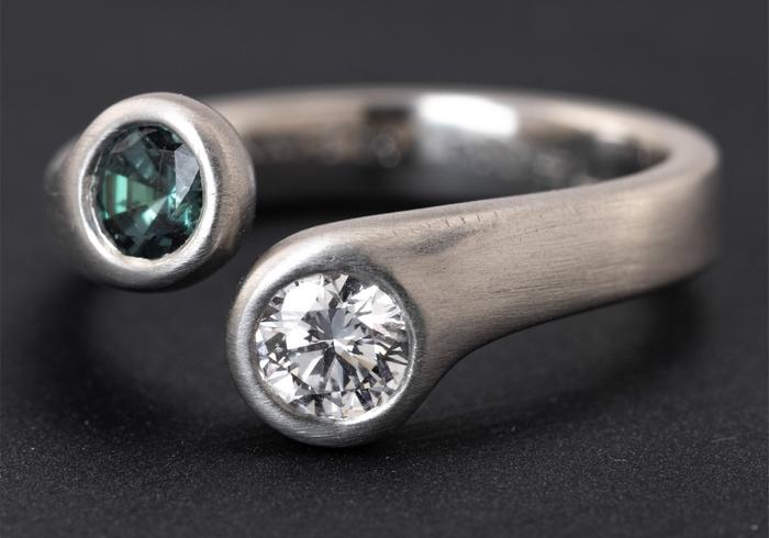 Alexandrite and Diamond Ring