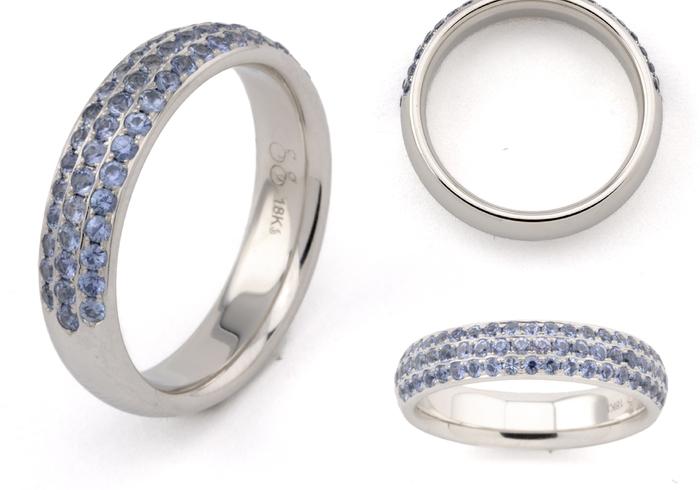 Yogo Sapphire Pave Band