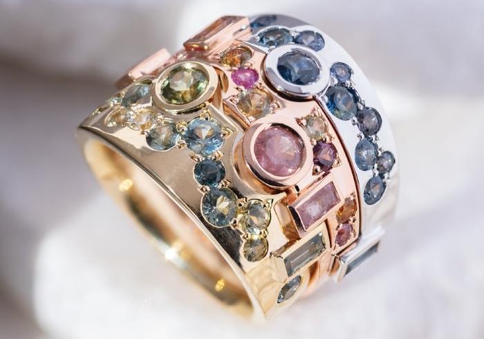 Montana Sapphire 3 Ring set