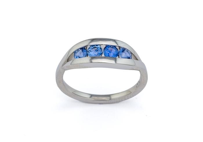 Yogo Sapphire Channel Set Ring