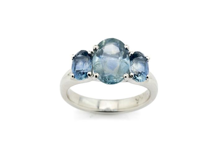Montana Sapphire Three Stone ring