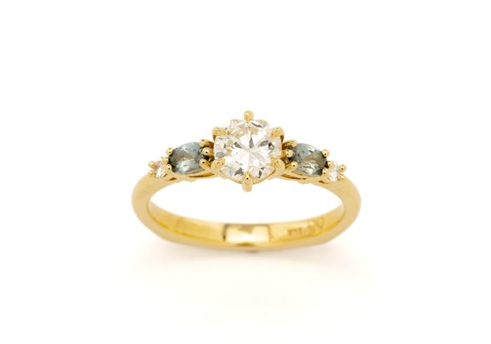 Montana Sapphire and Diamond Ring