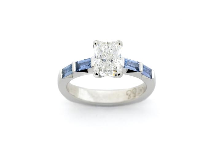 Custom Aurum Bageutte Engagement Ring