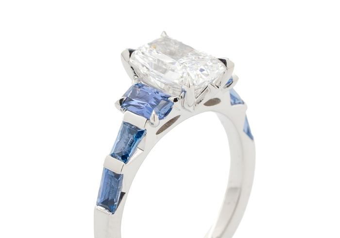 Yogo Baguette and Diamond Ring