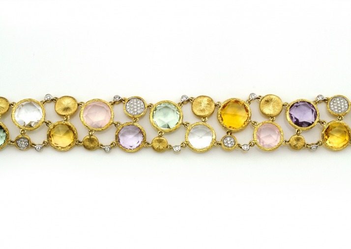 14K Mixed Gem Bracelet