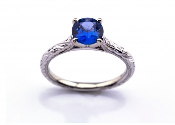  14K Yogo Sapphire Ring