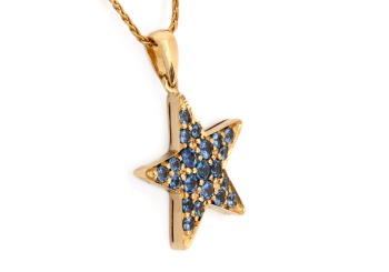 14K Yogo Sapphire Star Pendant 14K Yogo Sapphire Star Pendant