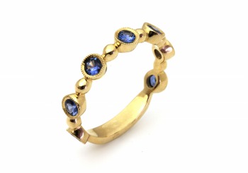 14K Yogo Sapphire Stacking Ring 14K Yogo Sapphire Stacking Ring