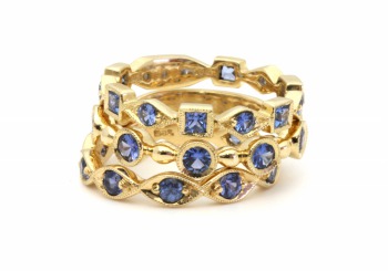 14K Yogo Sapphire Stacking Ring 14K Yogo Sapphire Stacking Ring