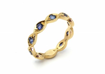 14K Yogo Sapphire Stacking Ring 14K Yogo Sapphire Stacking Ring