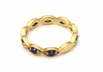14K Yogo Sapphire Stacking Ring 14K Yogo Sapphire Stacking Ring