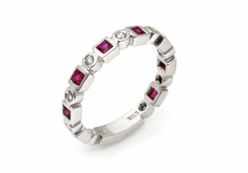 14K Ruby & Diamond Stackers 14K Ruby & Diamond Stackers