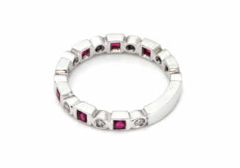 14K Ruby & Diamond Stackers 14K Ruby & Diamond Stackers