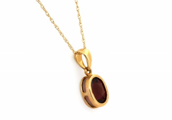 14K Garnet Pendant 14K Garnet Pendant