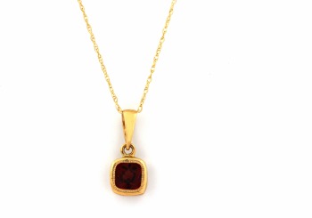 14K Garnet Pendant