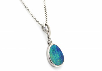 14K Opal and Diamond Pendant 14K Opal and Diamond Pendant