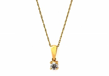 14K Diamond Pendant