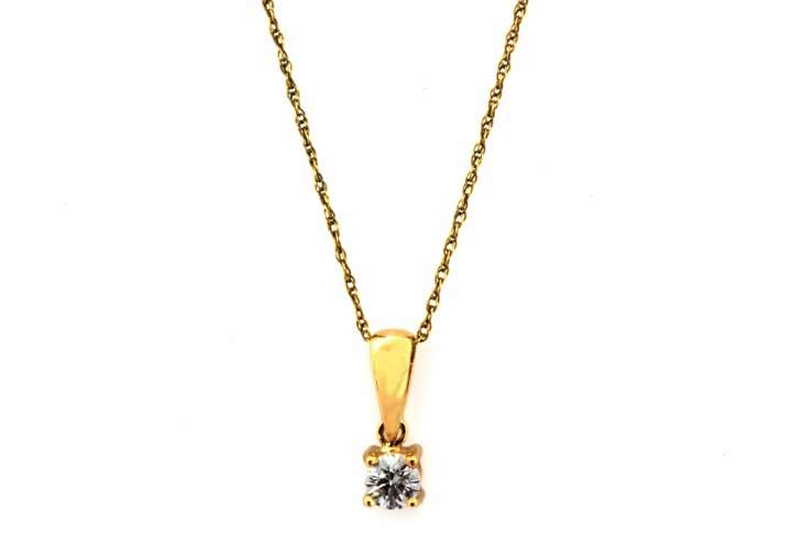 14K Diamond Pendant