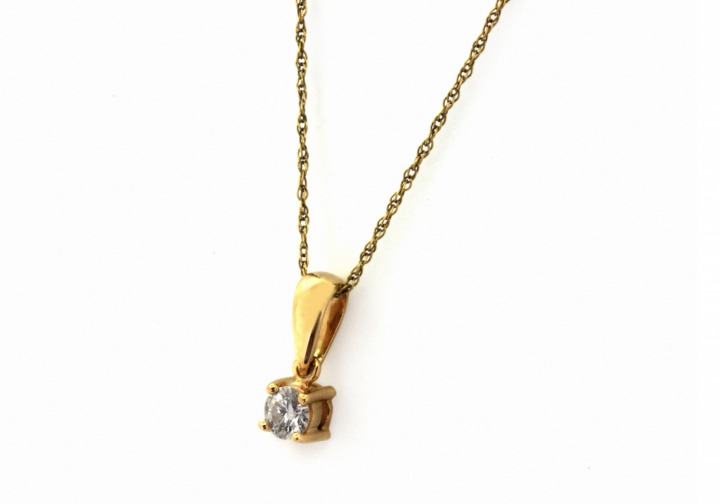 14K Diamond Pendant
