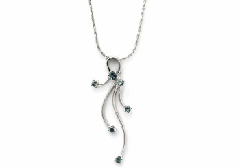 14K Fancy Montana Sapphire Pendant