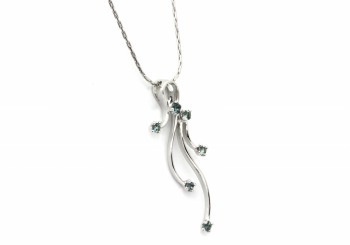 14K Fancy Montana Sapphire Pendant 14K Fancy Montana Sapphire Pendant