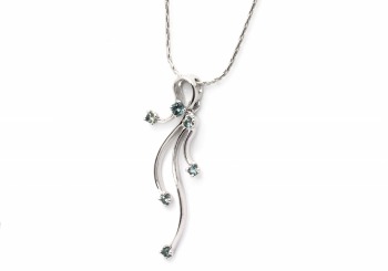14K Fancy Montana Sapphire Pendant 14K Fancy Montana Sapphire Pendant