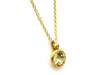 14K Lemon Quartz Pendant 14K Lemon Quartz Pendant