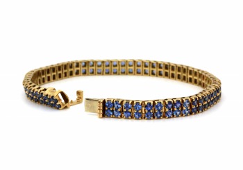 14K Yogo Sapphire Bracelet 14K Yogo Sapphire Bracelet