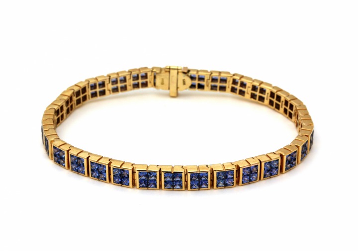 14K Yogo Sapphire Bracelet 