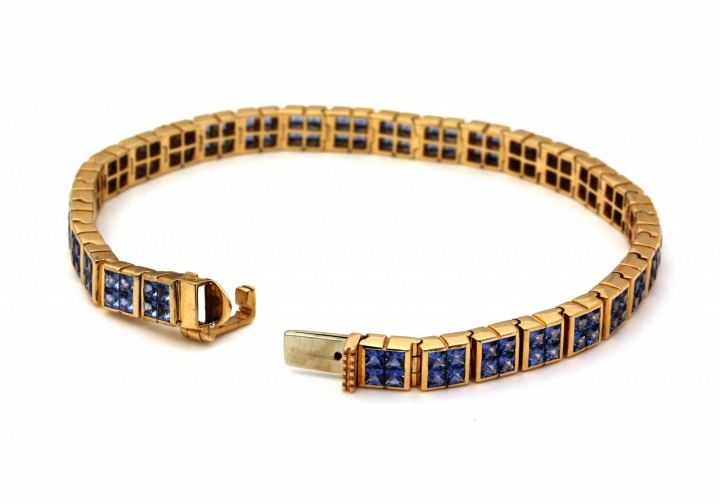 14K Yogo Sapphire Bracelet 
