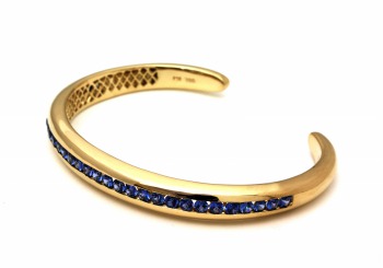 14K Yogo Sapphire Cuff 14K Yogo Sapphire Cuff