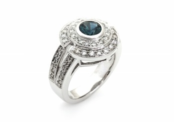 14K Montana Sapphire & Diamond Ring 14K Montana Sapphire & Diamond Ring
