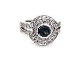 14K Montana Sapphire & Diamond Ring 14K Montana Sapphire & Diamond Ring