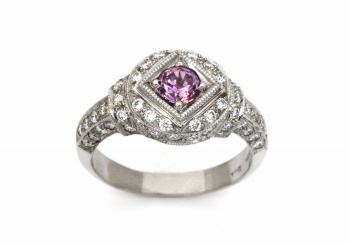 14K Fancy Montana Sapphire Ring