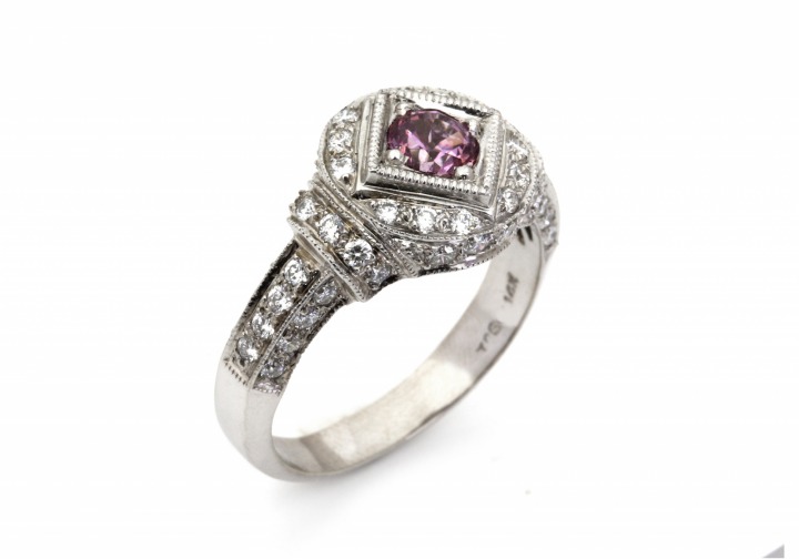 14K Fancy Montana Sapphire Ring
