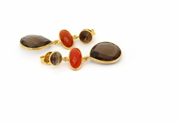 Gemstone Drop Earrings