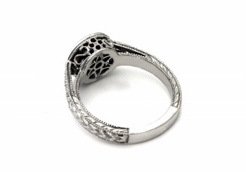 14K Yogo Sapphire and Diamond Ring