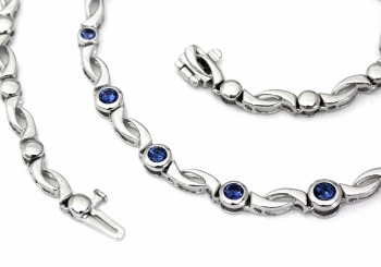 14K Yogo Sapphire Necklace 14K Yogo Sapphire Necklace