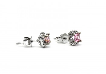 14K Montana Sapphire & Diamond Earrings 14K Montana Sapphire & Diamond Earrings
