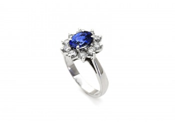18K Sapphire & Diamond Ring 18K Sapphire & Diamond Ring