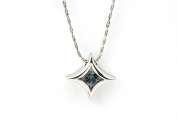 14K Montana Sapphire Pendant