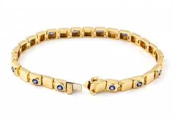 14K Yogo Sapphire Bracelet 14K Yogo Sapphire Bracelet