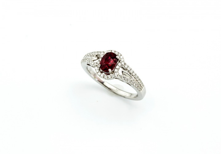 18K Ruby and Diamond Ring