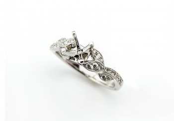 14K White Gold Semi-Mount 14K White Gold Semi-Mount