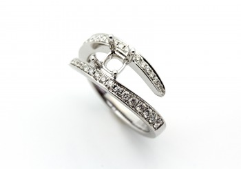 14K White Gold Semi-Mount 14K White Gold Semi-Mount