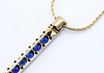 Vintage Yogo Sapphire and Diamond Pin Vintage Yogo Sapphire and Diamond Pin