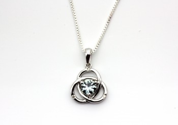 Sterling Silver Fancy Montana Sapphire Pendant