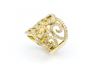Bold 14k Yellow Gold with Diamond Accent Bold 14k Yellow Gold with Diamond Accent
